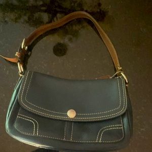 Navy blue coach purse
